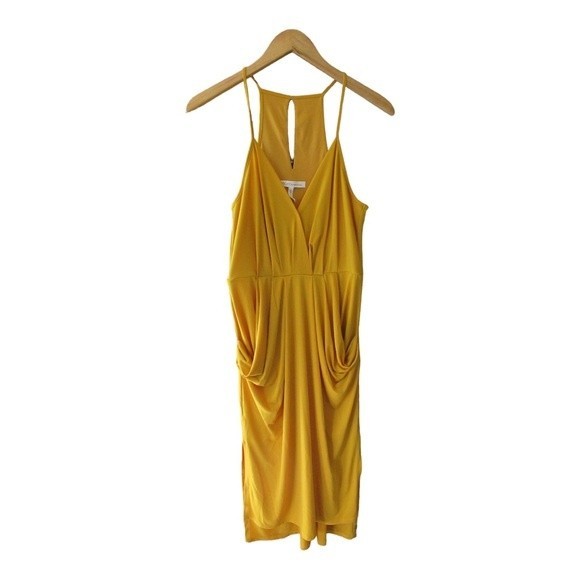 BCBG Gold Long Stretchy Summer Dress - Picture 2 of 10